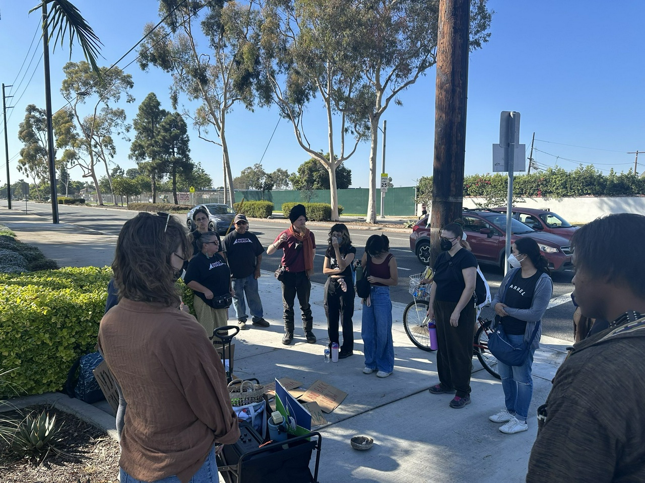 Long Beach, California protest demands return of indigenous land.  | Staff/Fight Back! News