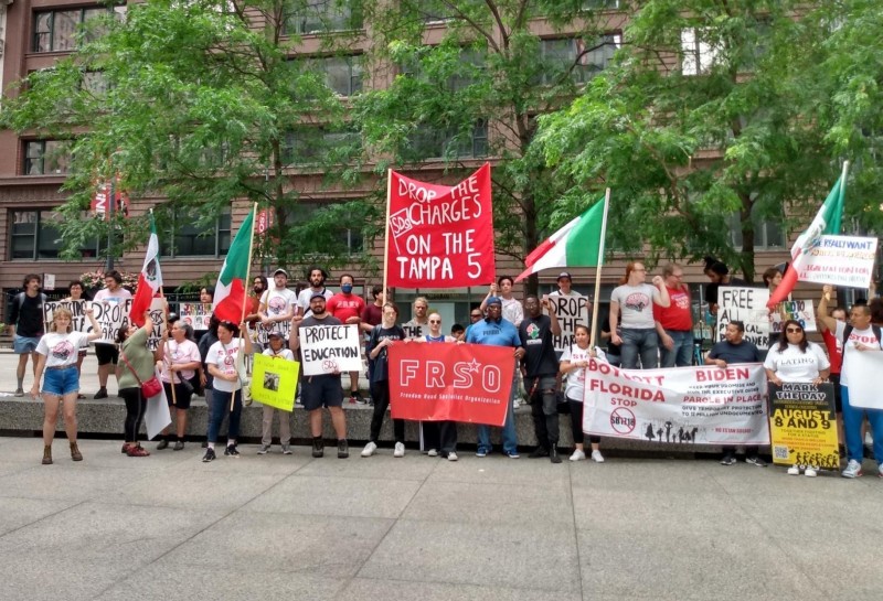 Chicago protest demands Florida drop the charges against the Tampa 5.