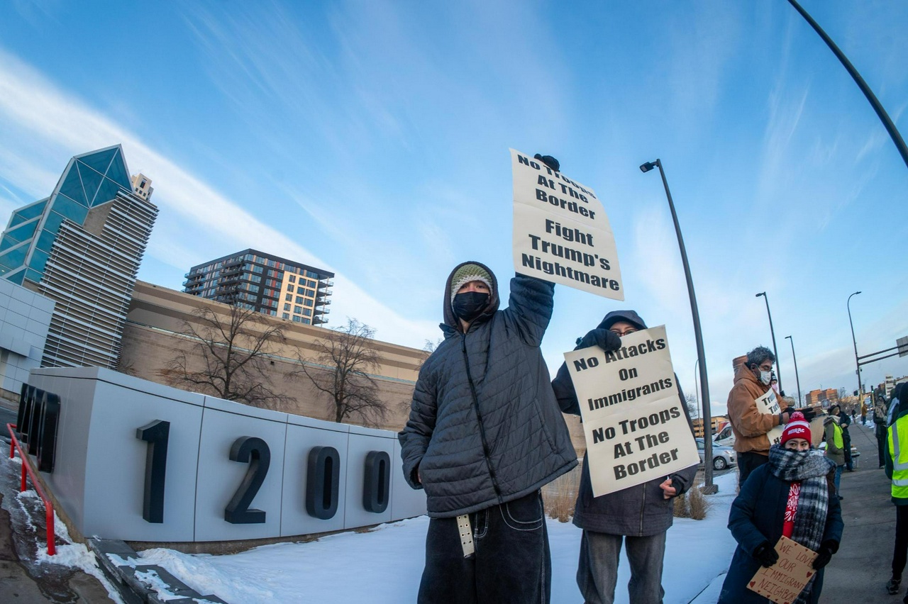 Minneapolis rally against militarization of  U.S./Mexico border.  | Photo: Fight Back! News