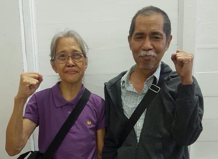 Frank Fernandez and Cleofe Lagtapon.