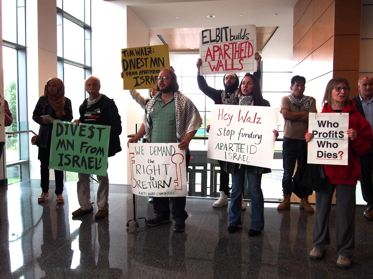 Minnesotans push for divestment from Israel.  | Fight Back! News/Kim DeFranco