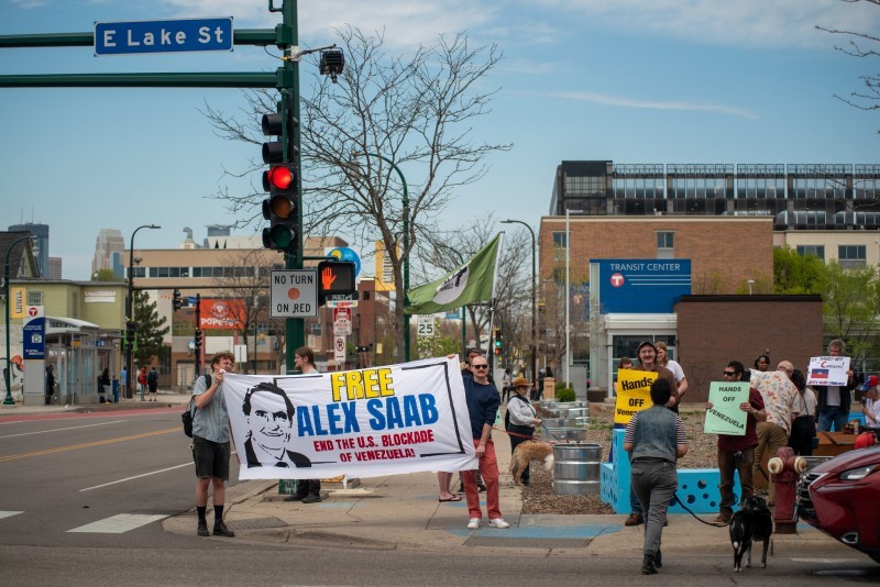 Minneapolis protest demands freedom for Alex Saab.