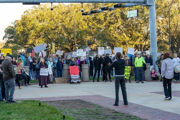 Tallahassee, Florida rally against Trump and Musk.
