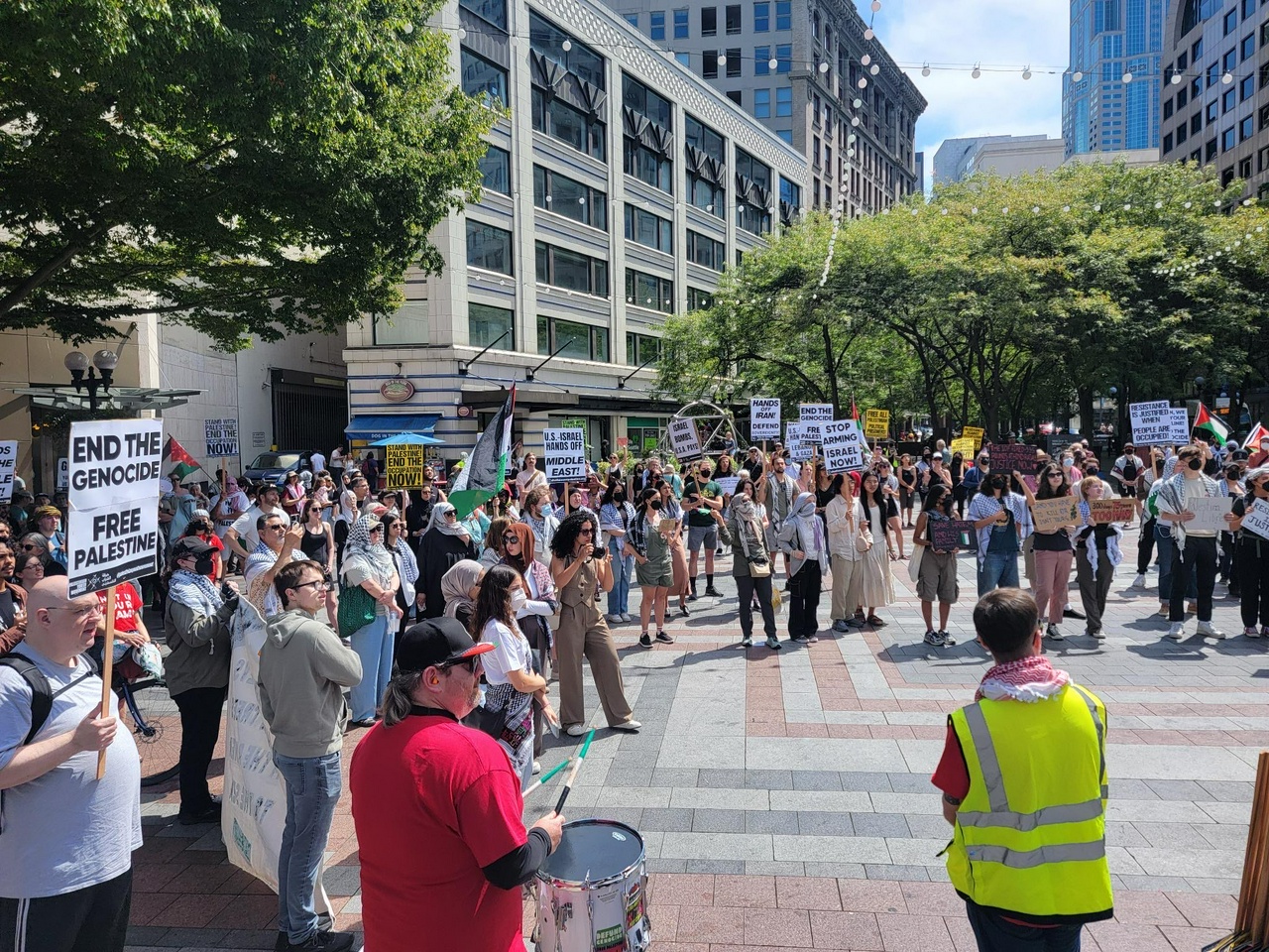 Seattle rally against genocide in Gaza.