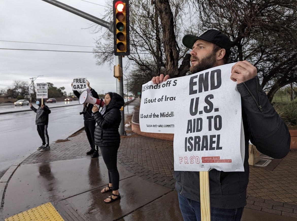 Tucson, Arizona protest demands end to U.S./ Israeli attacks on Syria. | Fight Back! News/staff