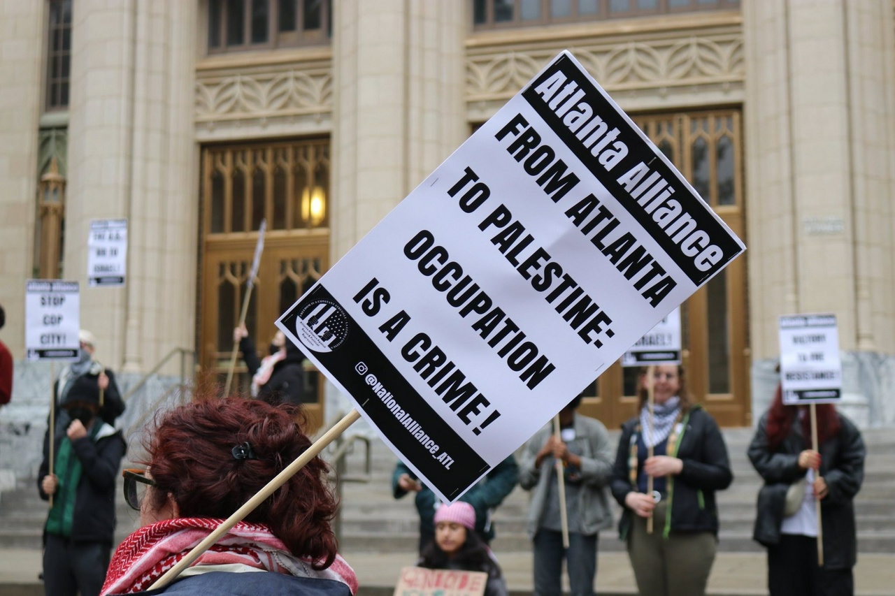 Atlanta protest against the Georgia International Law Enforcement Exchange and Cop City. | Fight Back! News/staff