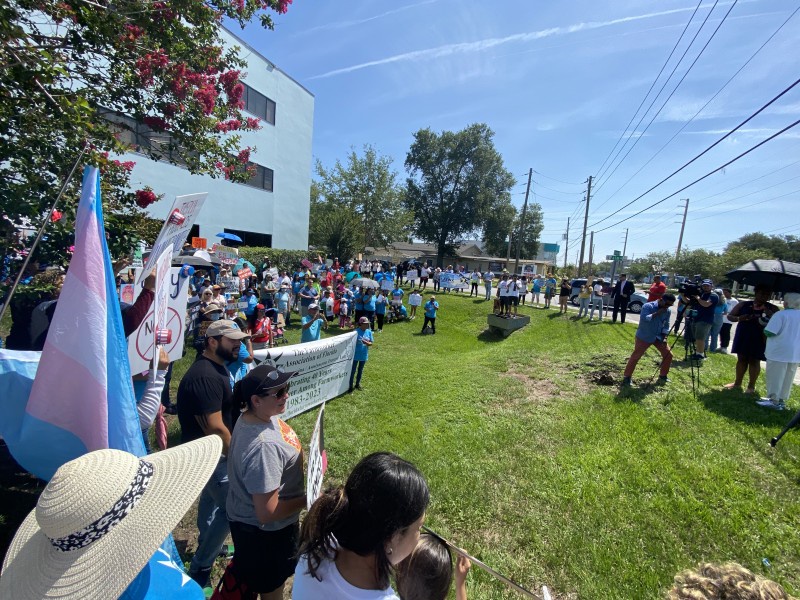 Orlando rally for immigrant and LGBTQ rights.
