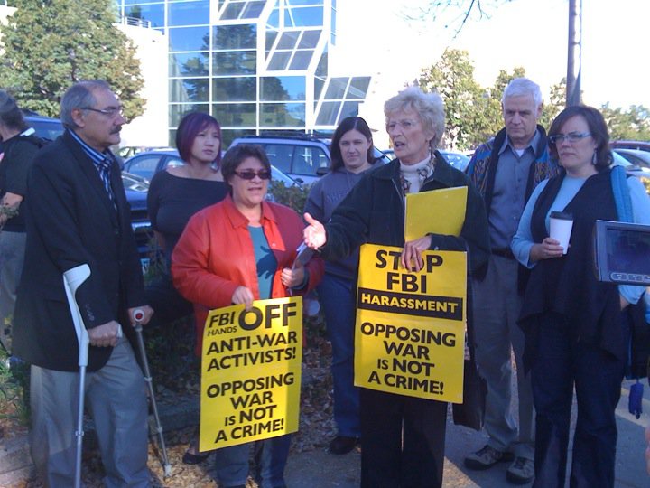 Preparing to go into Sen. Klobuchar's office to support the AntiWar 23 on Oct. 1