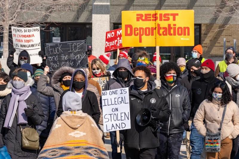 Minnesota protest demands and end to cooperation with ICE.