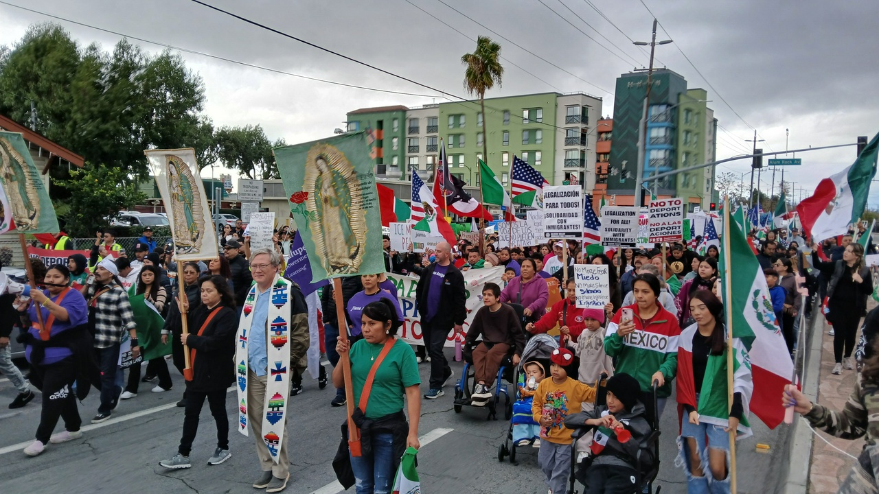 San Jose, California march for immigrant rights.