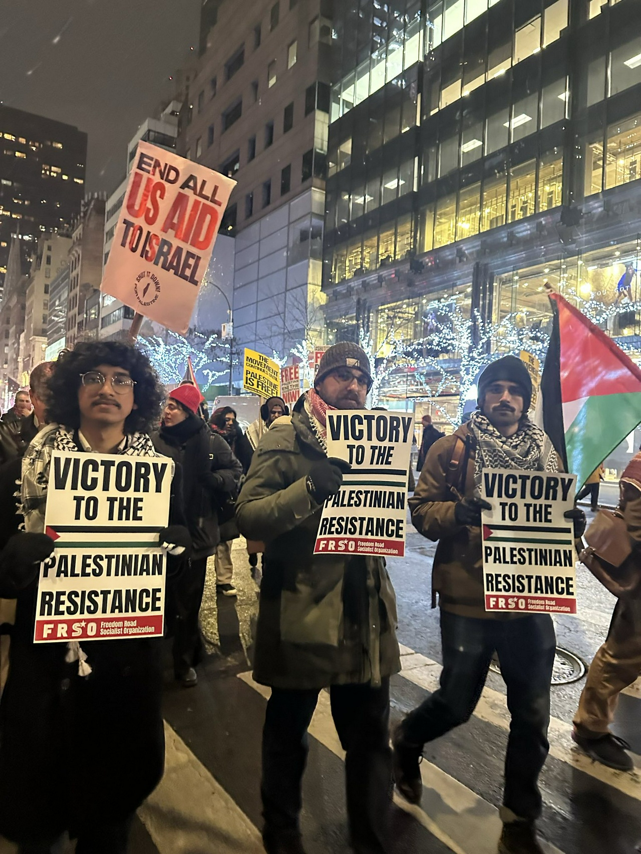 Marching for Palestne in NYC.