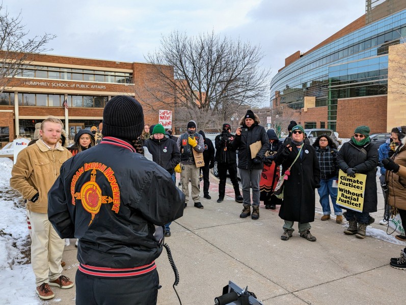 Protest on the U of MN Twin Cities campus demands expansion of tuition program f