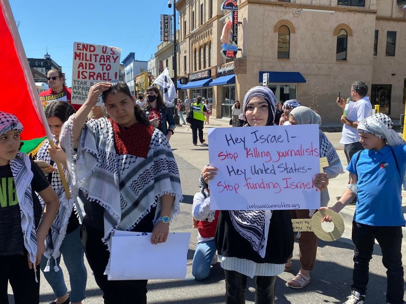 Al Nakba marked in Minneapolis with a rally and march.