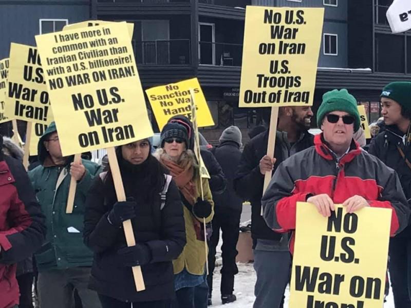Twin Cites protest against a U.S. war on Iran