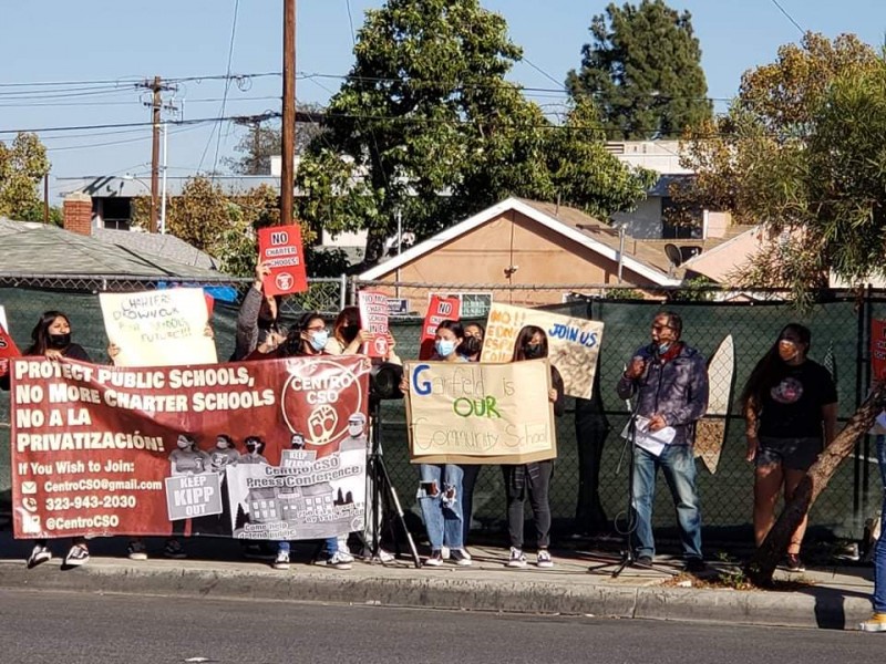Protest against charter school in East LA.