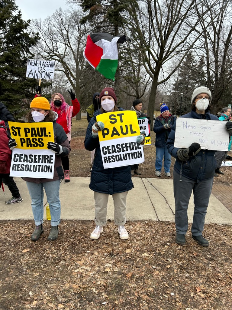 Palestine solidarity protest in Saint Paul, Minnesota. | Fight Back! News/staff
