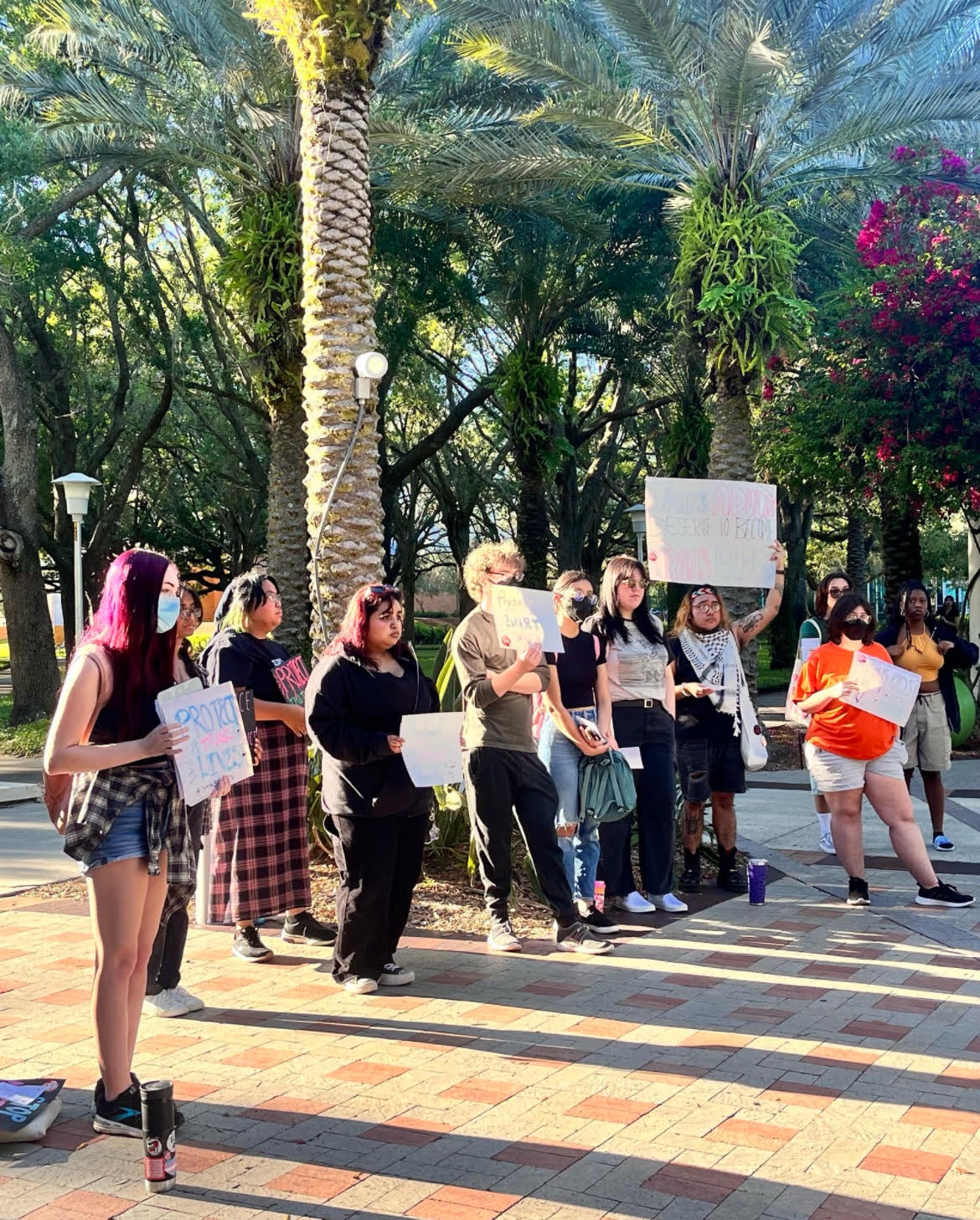  Tampa, Florida vigil organized by Students for a Democratic Society \[SDS\] demands justice for Nex Benedict. | Fight Back! News/staff