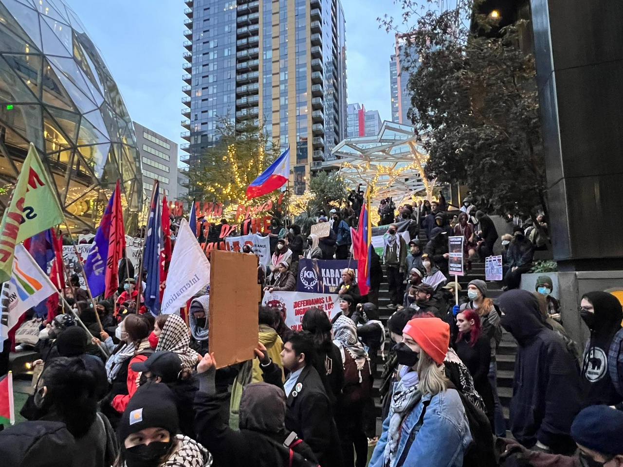 Seattle post election protest in support of progressive demands.  | Staff/Fight Back! News
