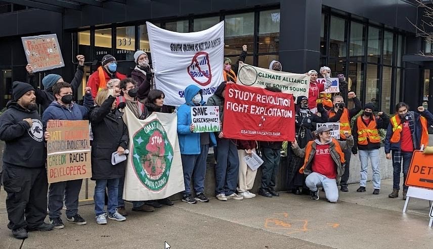 Rally against construction of mega warehouse. | Fight Back! News/staff