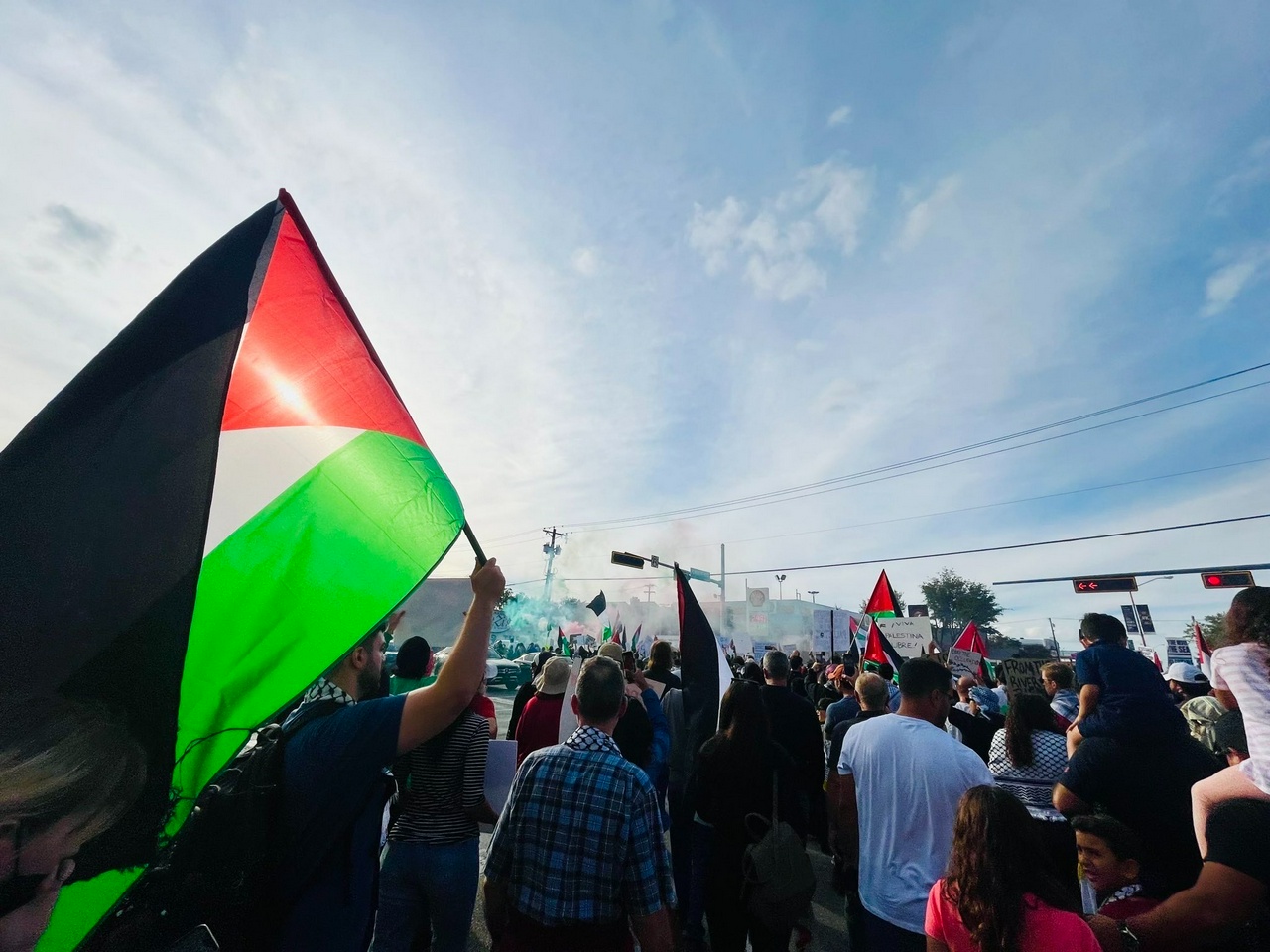 Massive Dallas, Texas rally in solidarity with Palestine. | Fight Back! News/staff