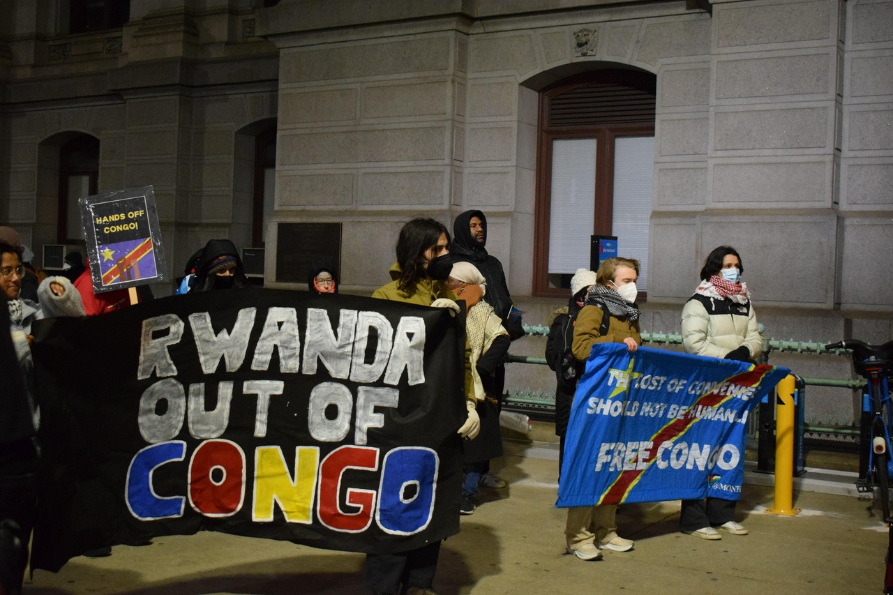 Rally against imperalist intervention in the Congo.