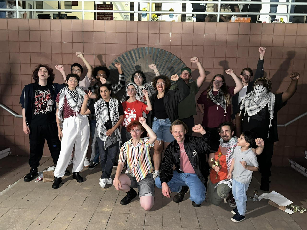 Students and community members released after arrests at Palestine solidarity encampment.  | Fight Back! News/staff