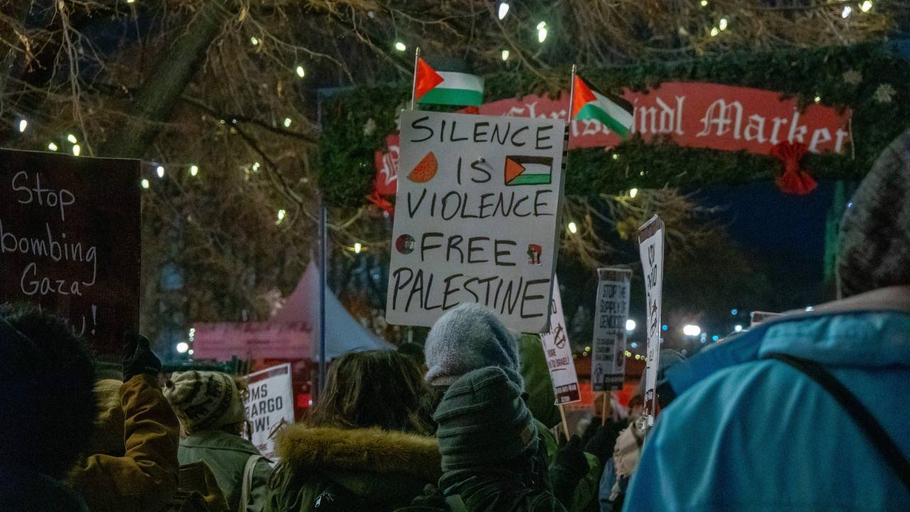 Denver Human Rights Day protest against the genocide in Gaza.