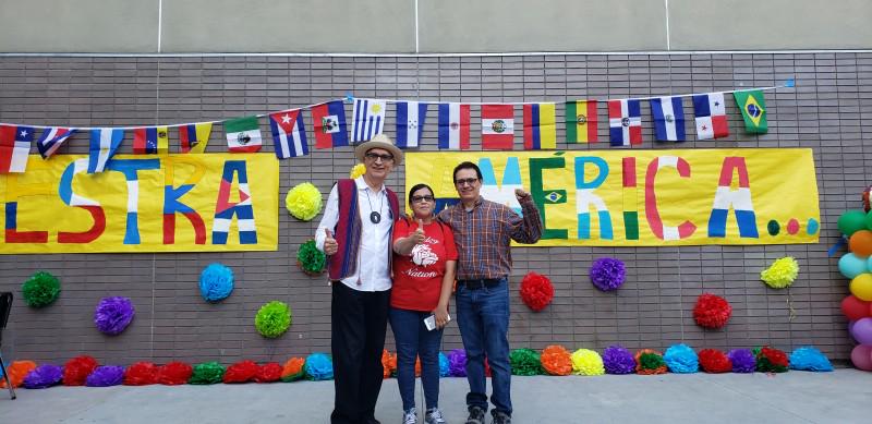 Carlos Montes with Garfield HS history teacher Juan Garcia.