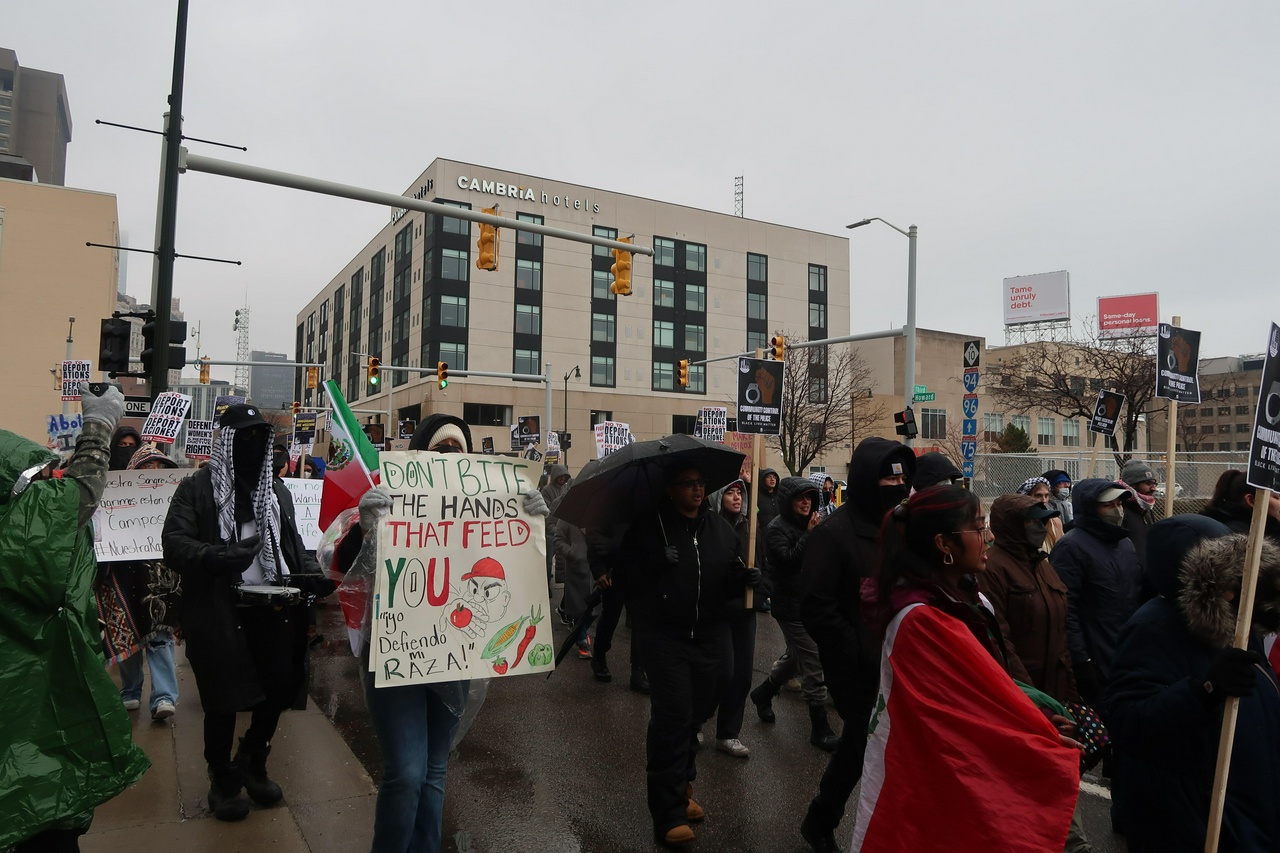 Detroit protest against deportations.