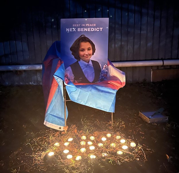 Tallahassee holds vigil to honor murdered trans Oklahoma teen. | Fight Back! News/staff