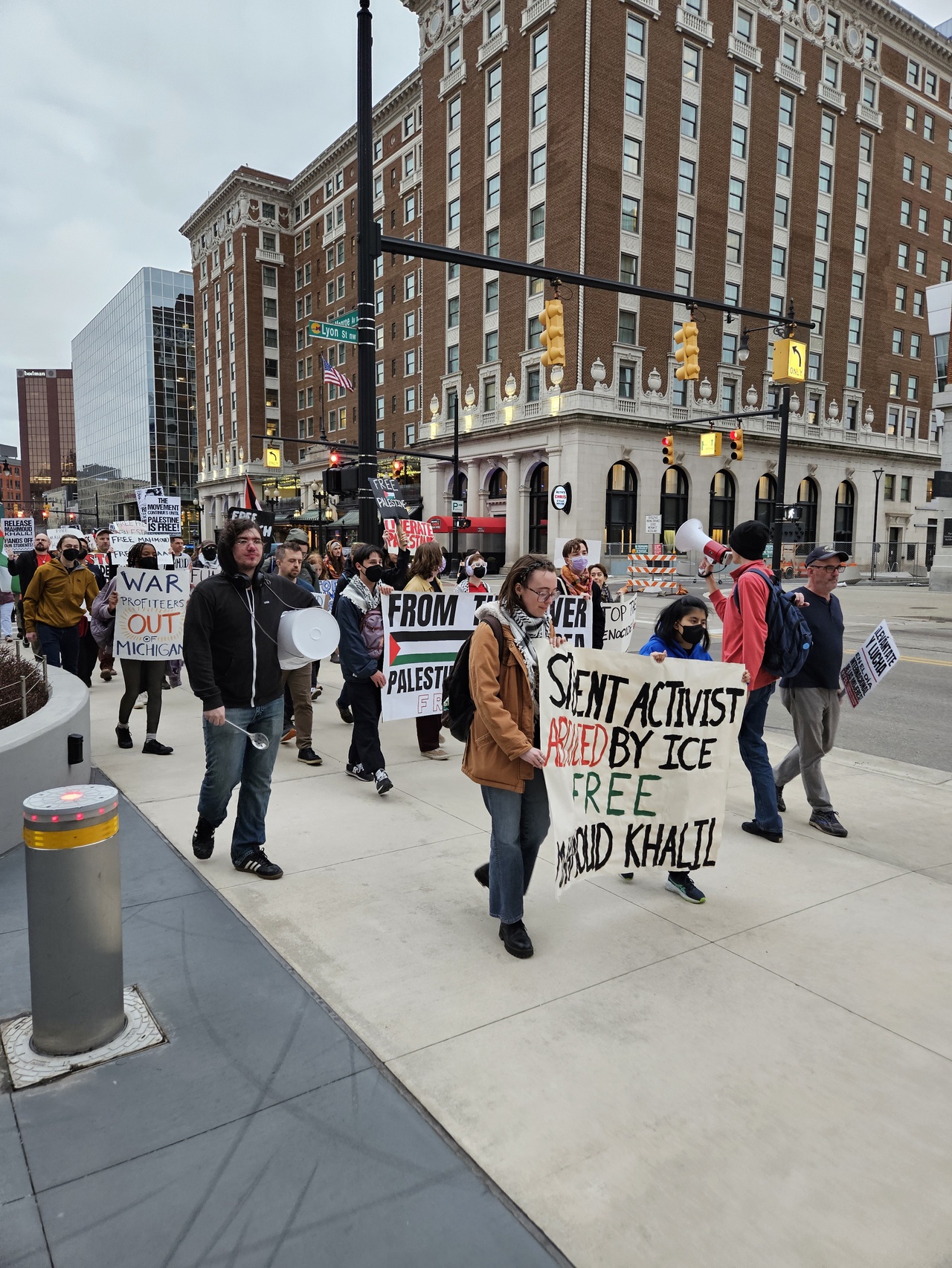 Grand Rapids, Michigan march in solidarity with Palestine.