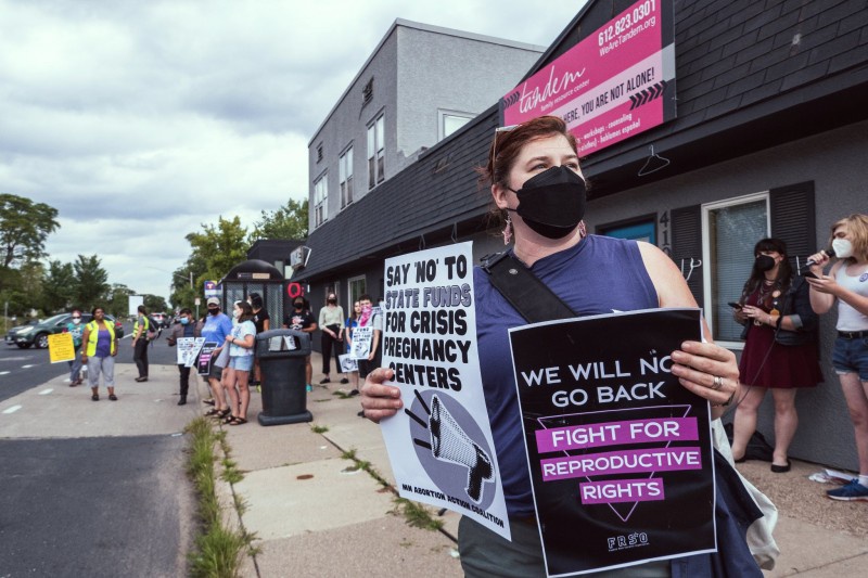 Minnesota protest against attacks on reproductive rights.