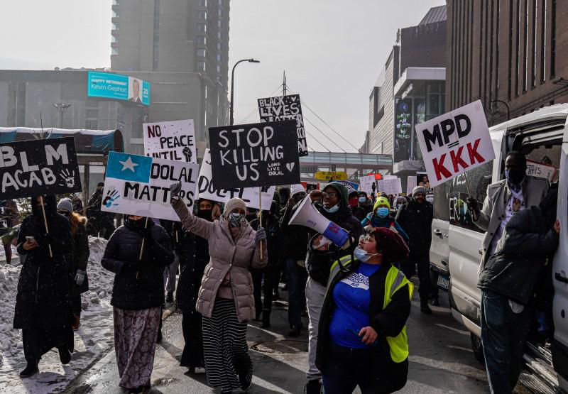 Minneapolis protest demands  justice for Dolal Idd and Jacob Blake