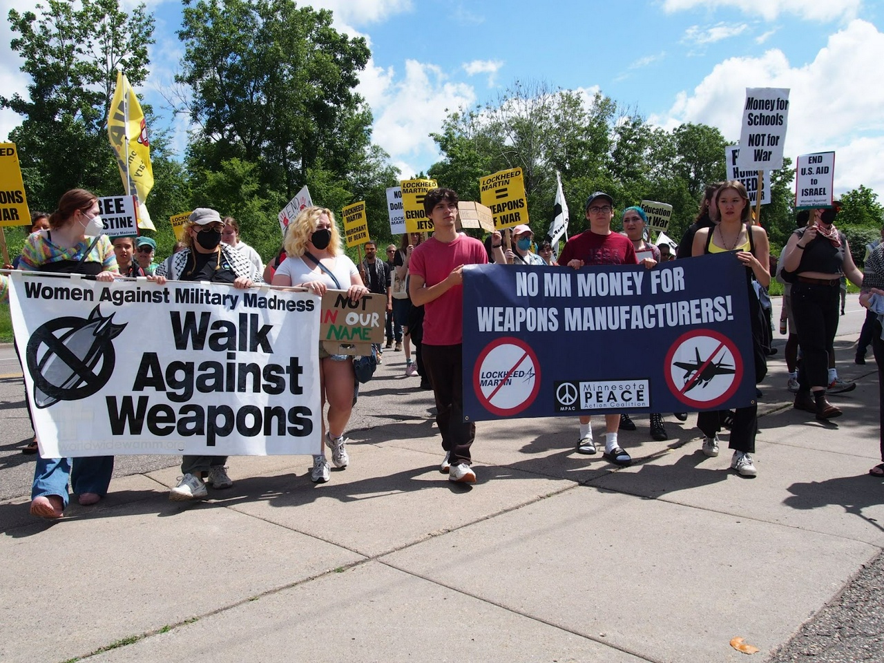 WAMM protest weapons makers that arm apartheid Israel.  | Fight Back! News/Kim DeFranco