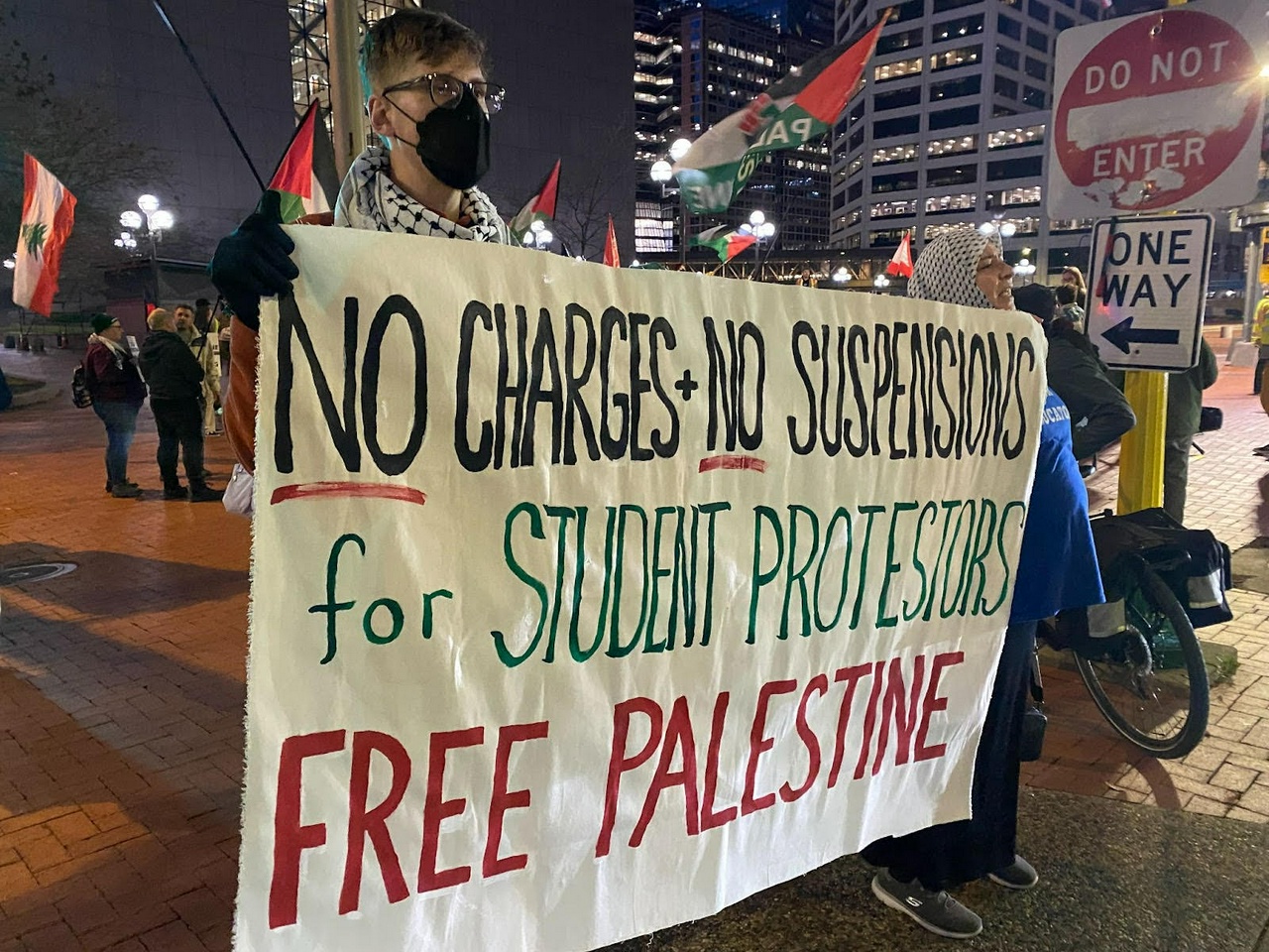 Minneapolis protest against repression aimed at campus pro Palestine activists.  | Meredith Aby/Fight Back! News