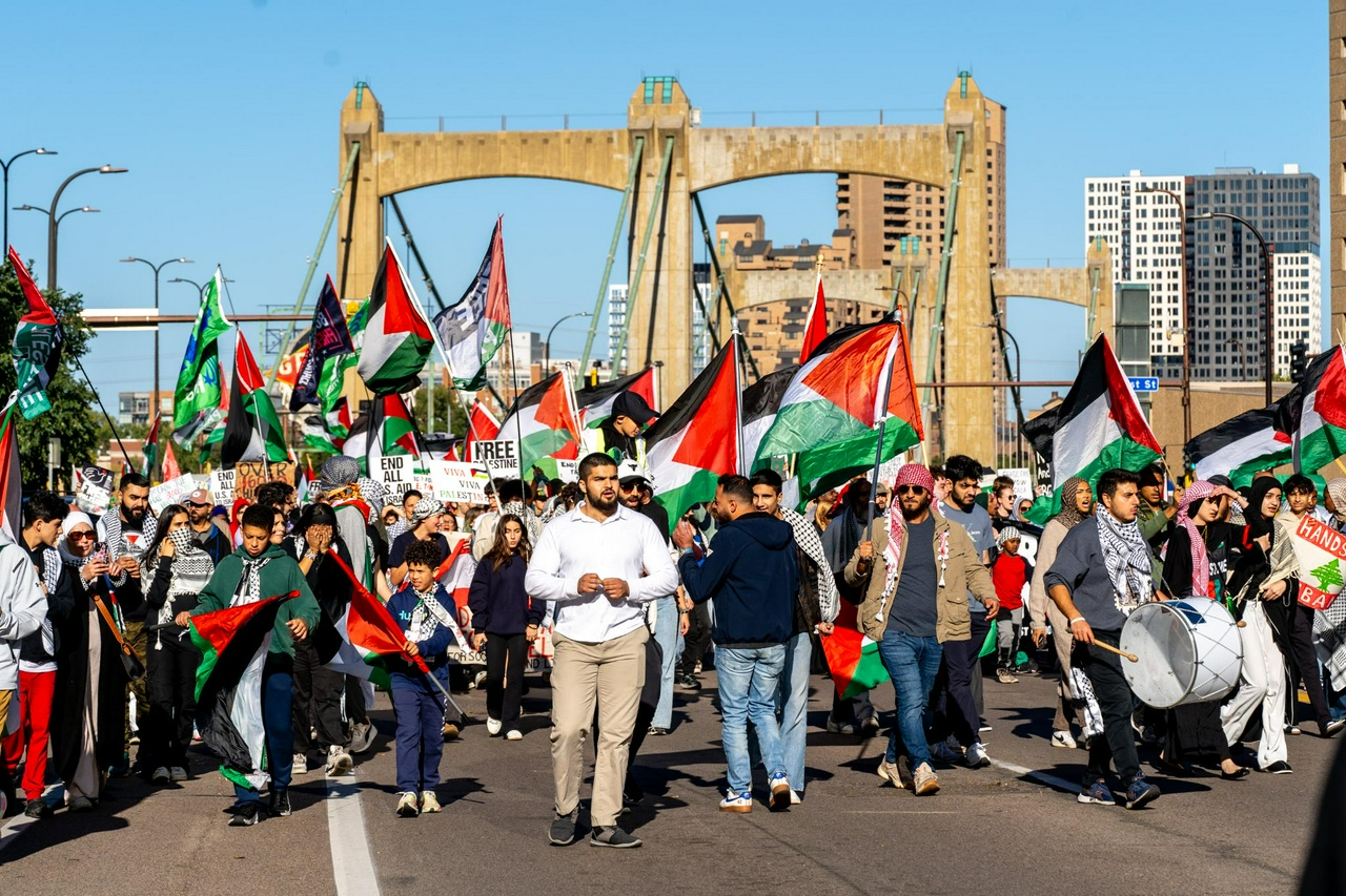 October 6 Minneapolis march for Palestine. | Brad Sigal/Fight Back! News