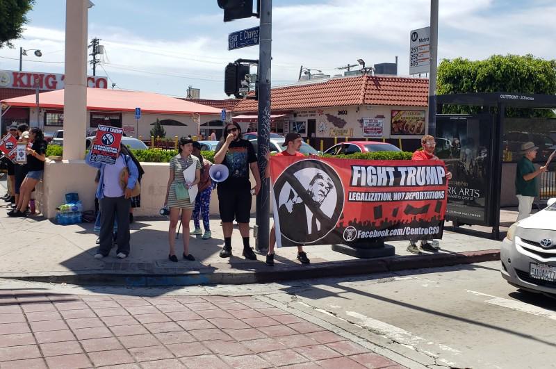 LA protest agaisnt raids and deportations.