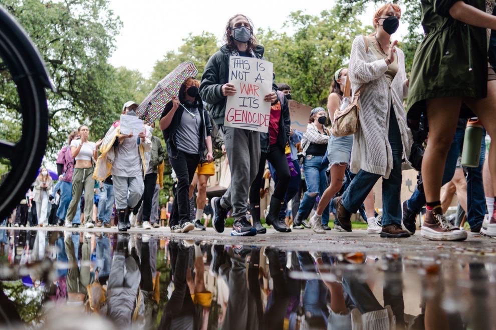 Students march against LSU's ties with Israel