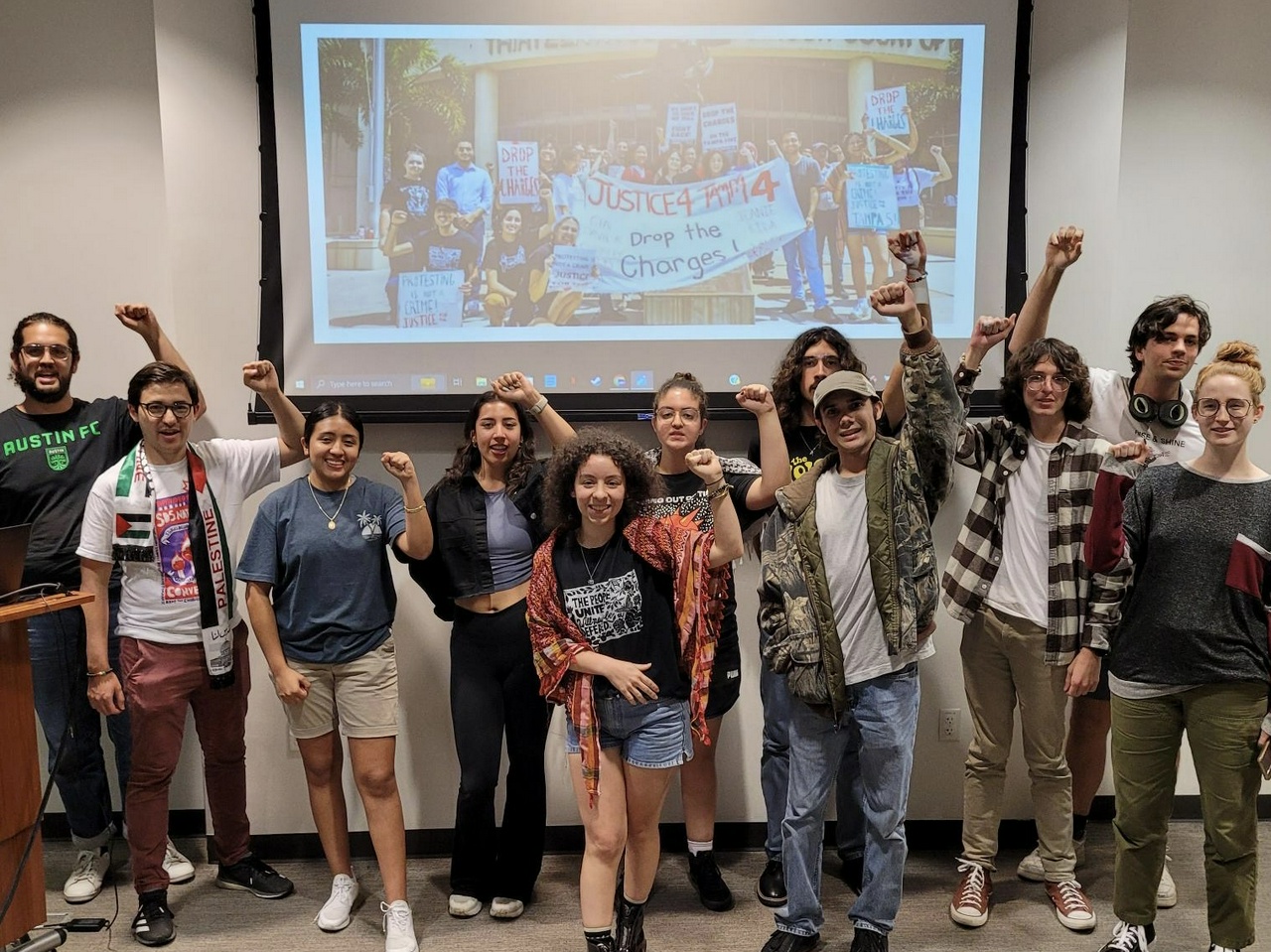 Event to defend the Tampa 5 in Austin, Texas. | Fight Back! News/staff