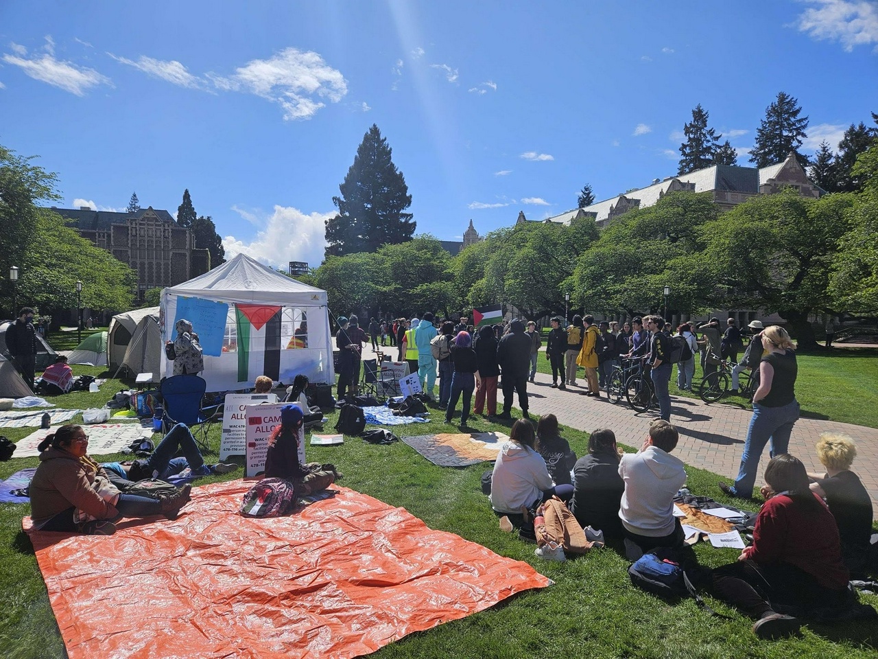 Seattle Palestine solidarity encampment.  | Fight Back! News/staff