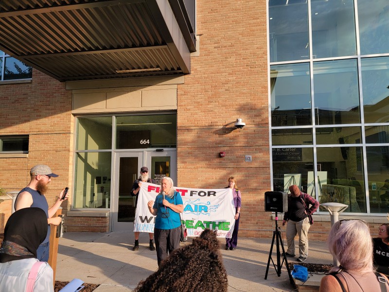Steff Yorek of the Climate Justice Committee demands accountability from the Minnesota Pollution Control Agency. | Fight Back! News staff