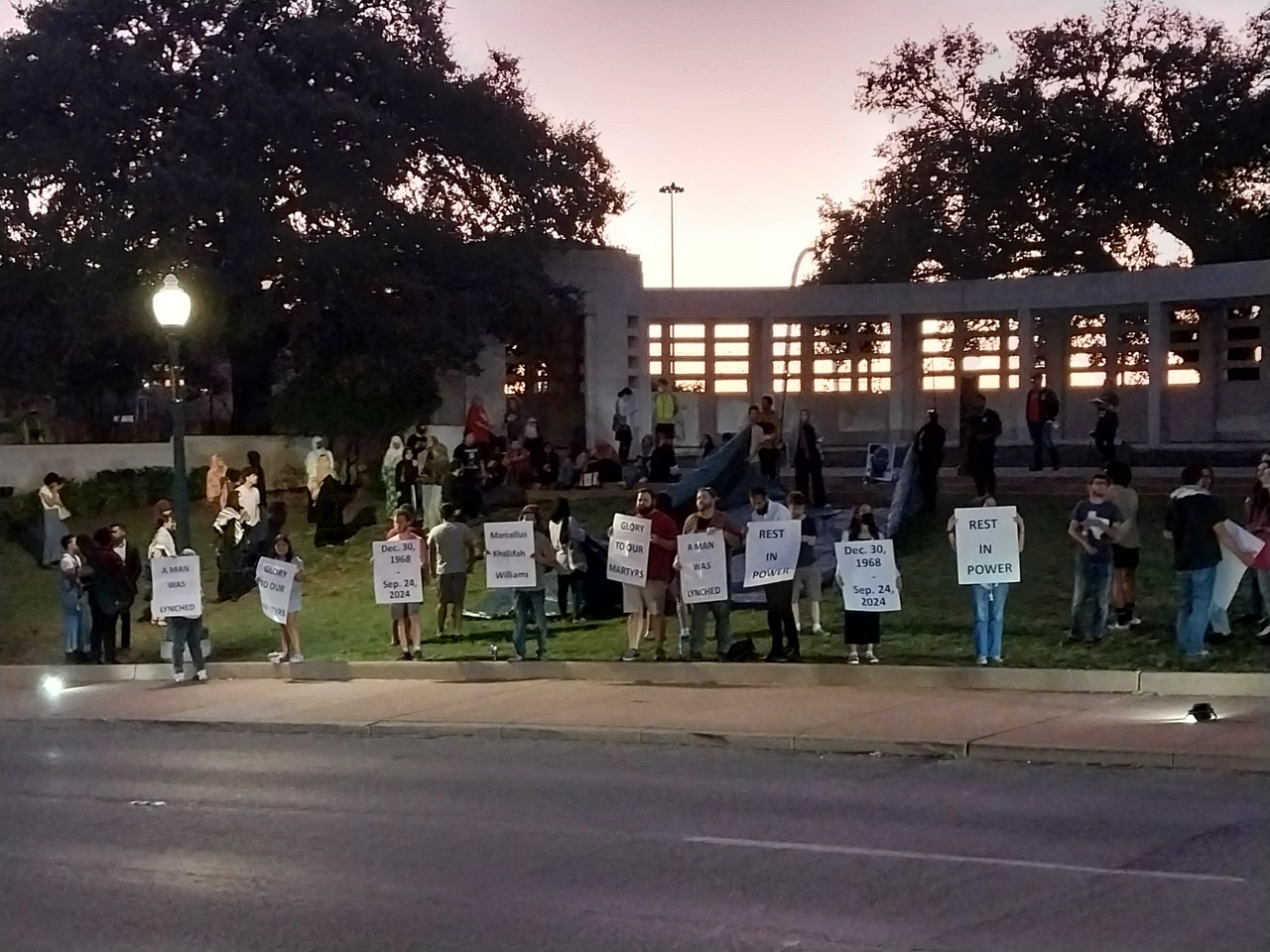 Dallas, Texas vigil for Marcellus Khaliifah Williams.  | Fight Back! News/staff