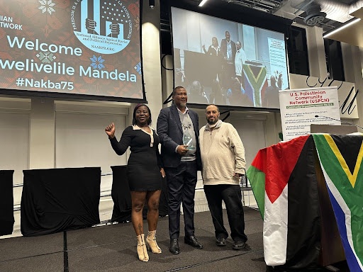 Nkosi Zwelivelile Mandela at Chicago Nakba commemoration.