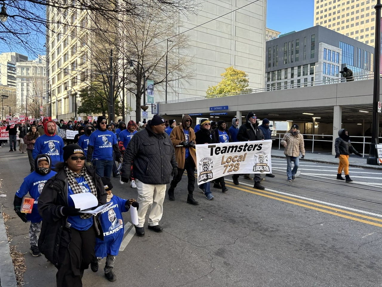 Atlanta labor marches on MLK Day.