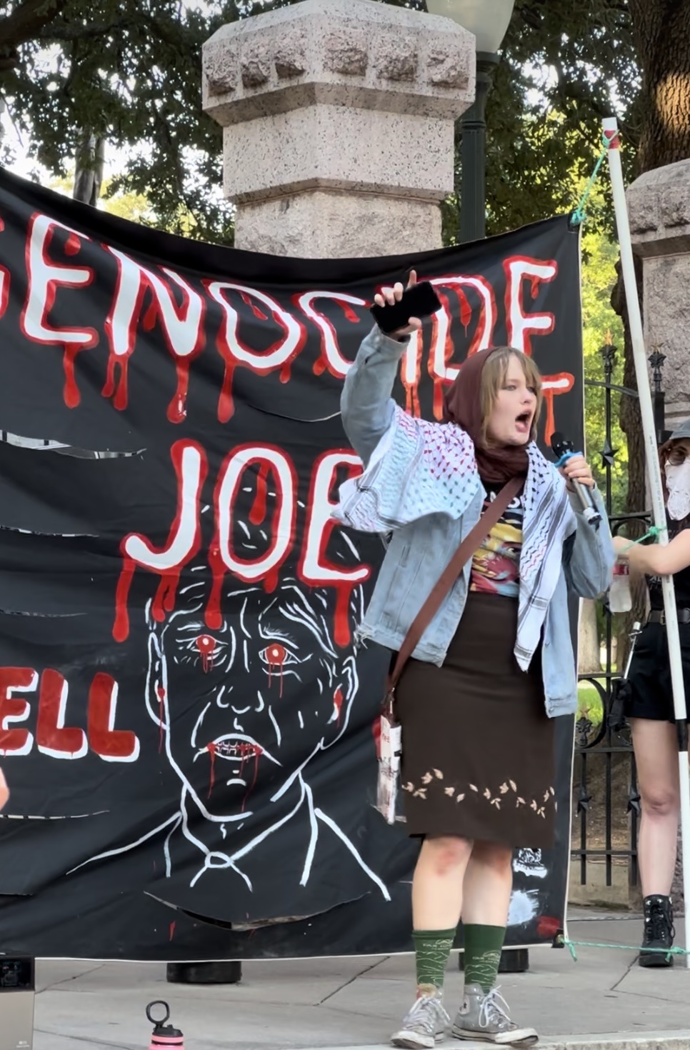 Austin, Texas protest against Genocide Joe.  | Staff/Fight Back! News