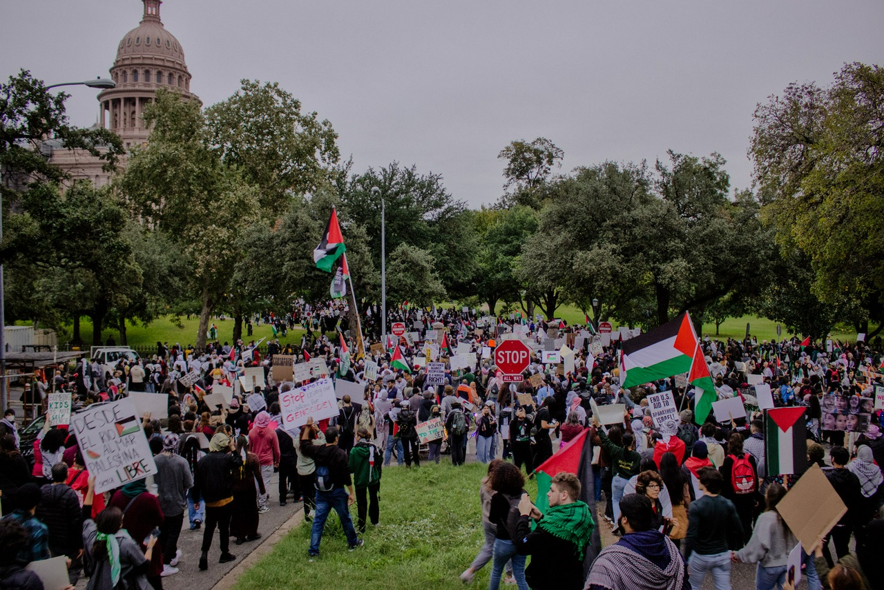 Massive Texas march in solidarity with Palestine. | Fight Back! News/Prescott Hidalgo-Monroy