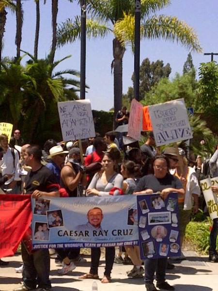Protest against police killings in Anaheim.