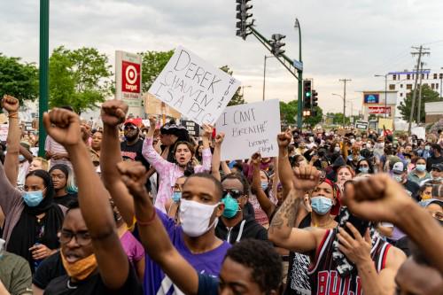 One of the protests that rocked Minneapolis during George Floyd rebellion