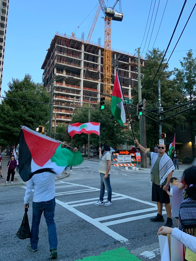 Atlanta, Georgia rally in solidarity with Lebanon.  | Staff/Fight Back! News