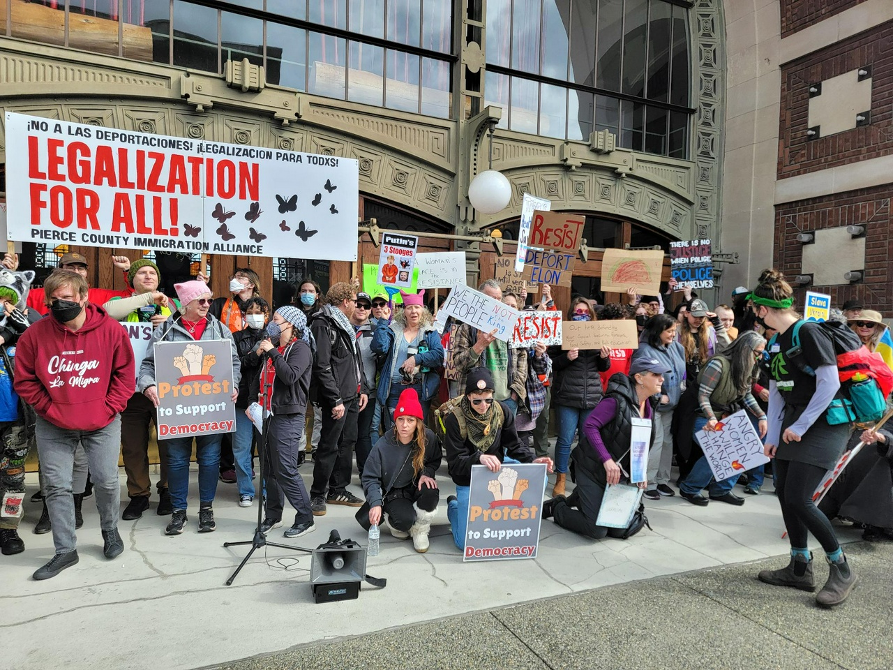 Tacoma, Washington rally marks International Women's Month.